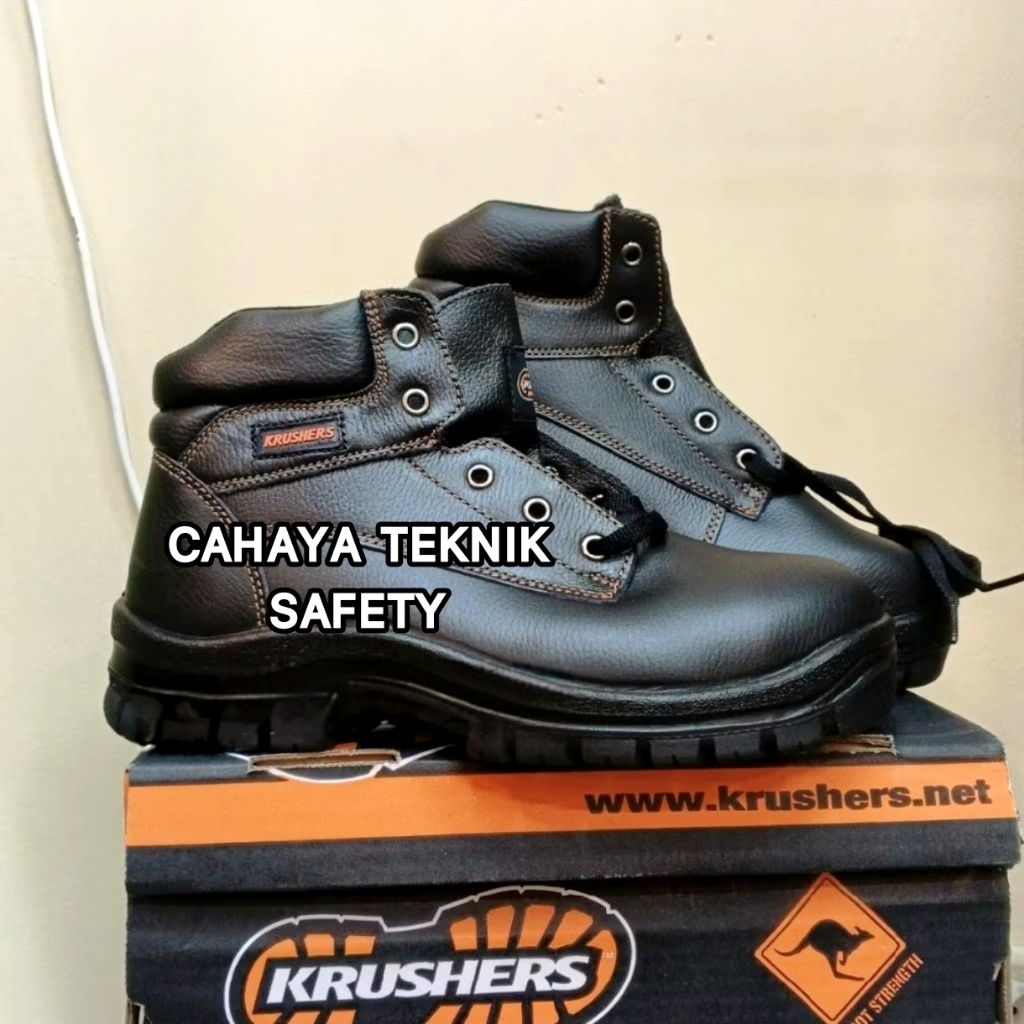 Sepatu safety krushers dallas hitam original / Sepatu safety pria krushers dallas original murah