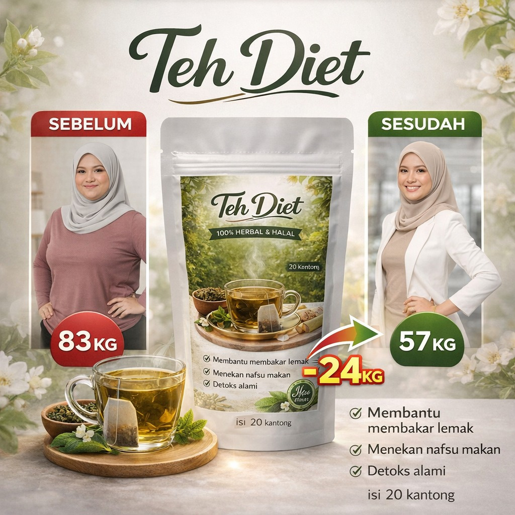 teh Detox Pelangsing Alami Membantu Kurus Sehat Tanpa Efek Samping