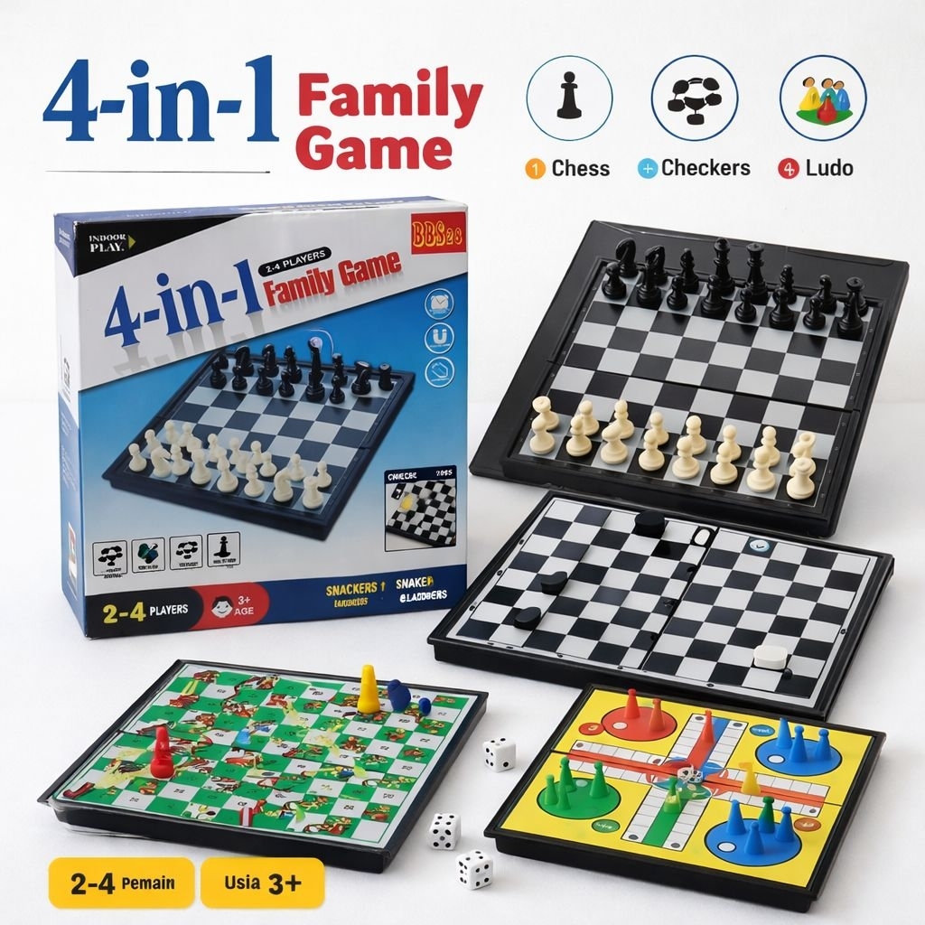 4 in 1 Family Game Set