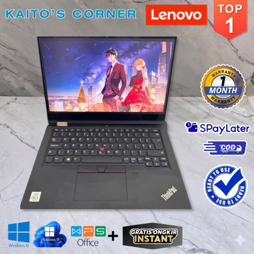 [Bekas] LAPTOP LENOVO L13 YOGA - BISA FLIP 360 TOUCHSCREEN + STYLUS PEN - 13,3INCH