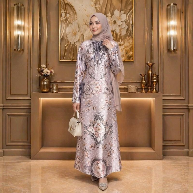 LEONARA - Gamis Haura | Midi Dress Wanita | Gamis Kondangan