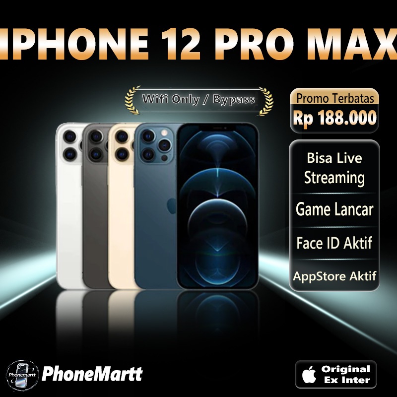 Apple iPhone 12 PRO MAX SECOND ORIGINAL 64/128/256GB Inter Mulus Like New Face ID WiFi-Only Simlock 