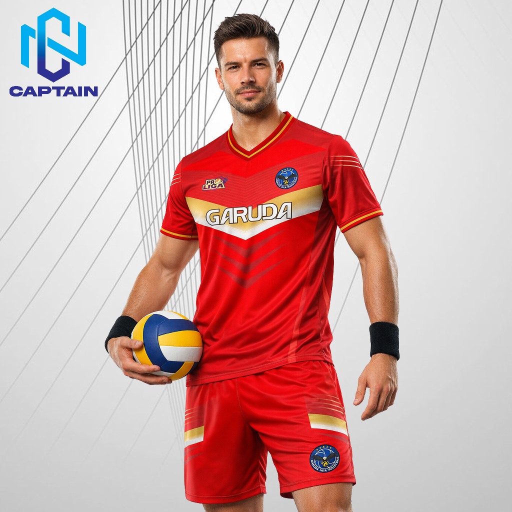 Kaos Jersey Voli Jakarta Garuda Jaya Proliga Pria 2026/Jersey Voli Dry Fit Full Printing
