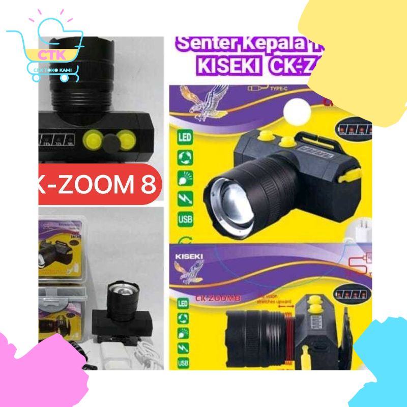 Kiseki Senter Kepala Ck Zoom M8 Zoom 8x 100 Watt