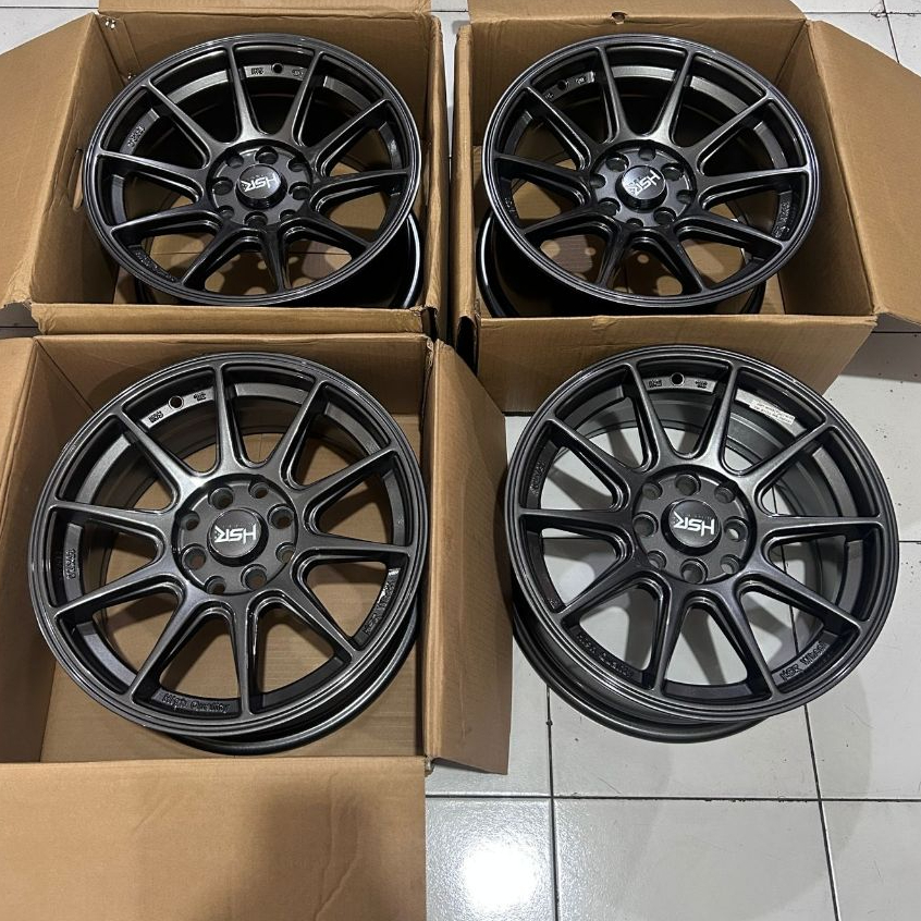 Velg R15 HSR SHINJUKU ring 15 lebar 7/8 et 35-30 velg untuk brio jazz yaris mobilio