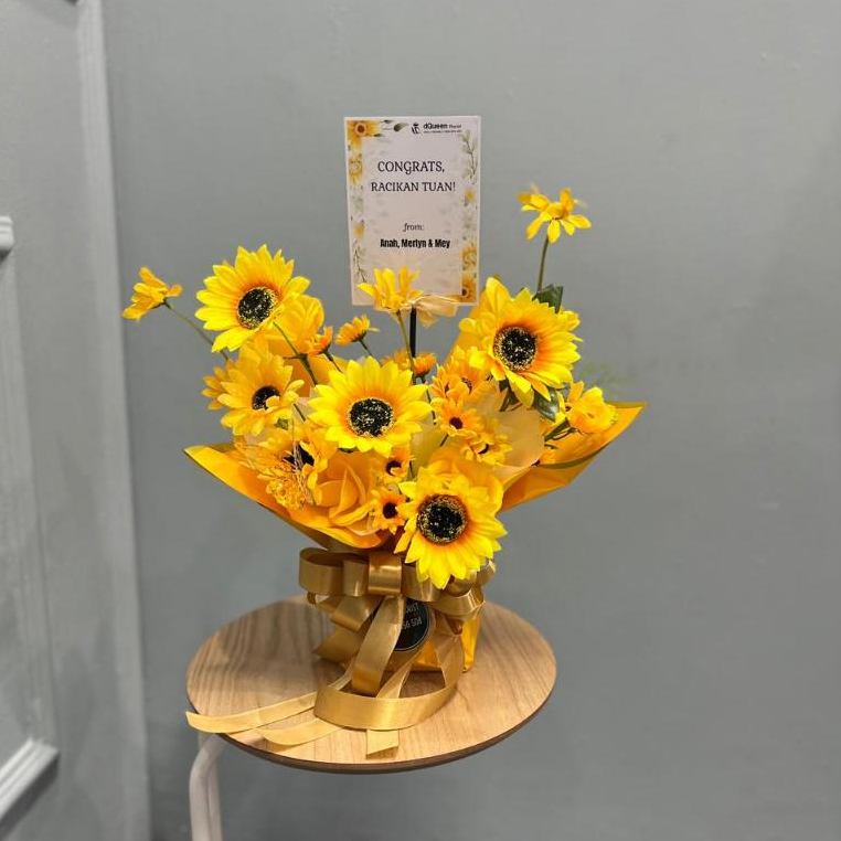 Dqueen Florist - Bunga box meja Artificial / Bunga Plastik / Murah / Premium