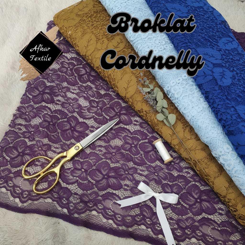 [BROKAT TERLARIS] KAIN BROCAD BROKAT CORDNELLY - LACE - ORIGINAL GRADE A - Lebar 1.5 Meter