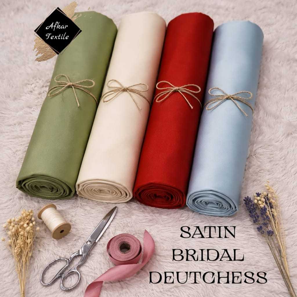 Kain Satin Bridal Heavy / Saten Bridal Deutches - Kain Bridesmaid Import Kualitas