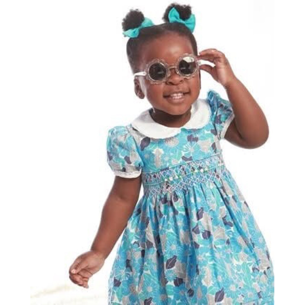 New tag dress smocked anak