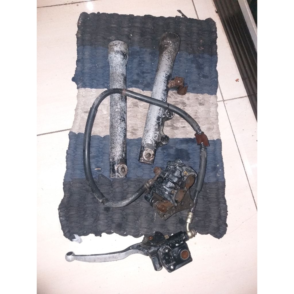 rem depan + bottom tabung skok shock depan fullset lengkap suzuki tornado gs shogun kebo satria 2t w