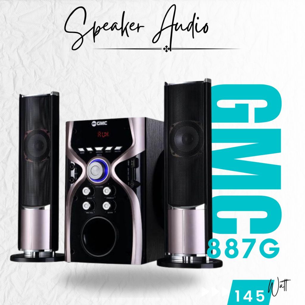 SPEAKER MULTIMEDIA BLUETOOTH GMC 887G Speaker Gmc BLUETOOTH PORT USB Karaoke - Termurah