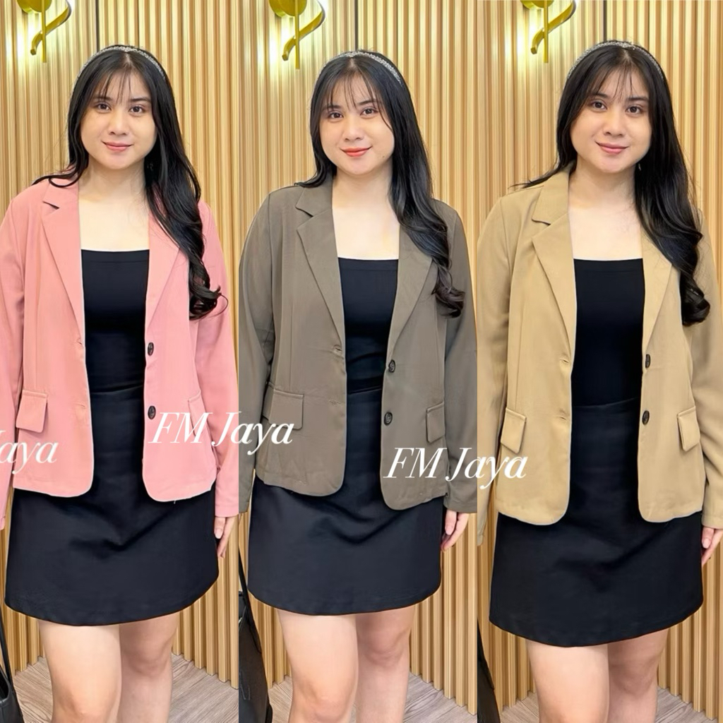 BLAZER WANITA PREMIUM 8006 || ATASAN BLAZER TERBARU || BLAZER KERJA WANITA || TOP ATASAN WANITA