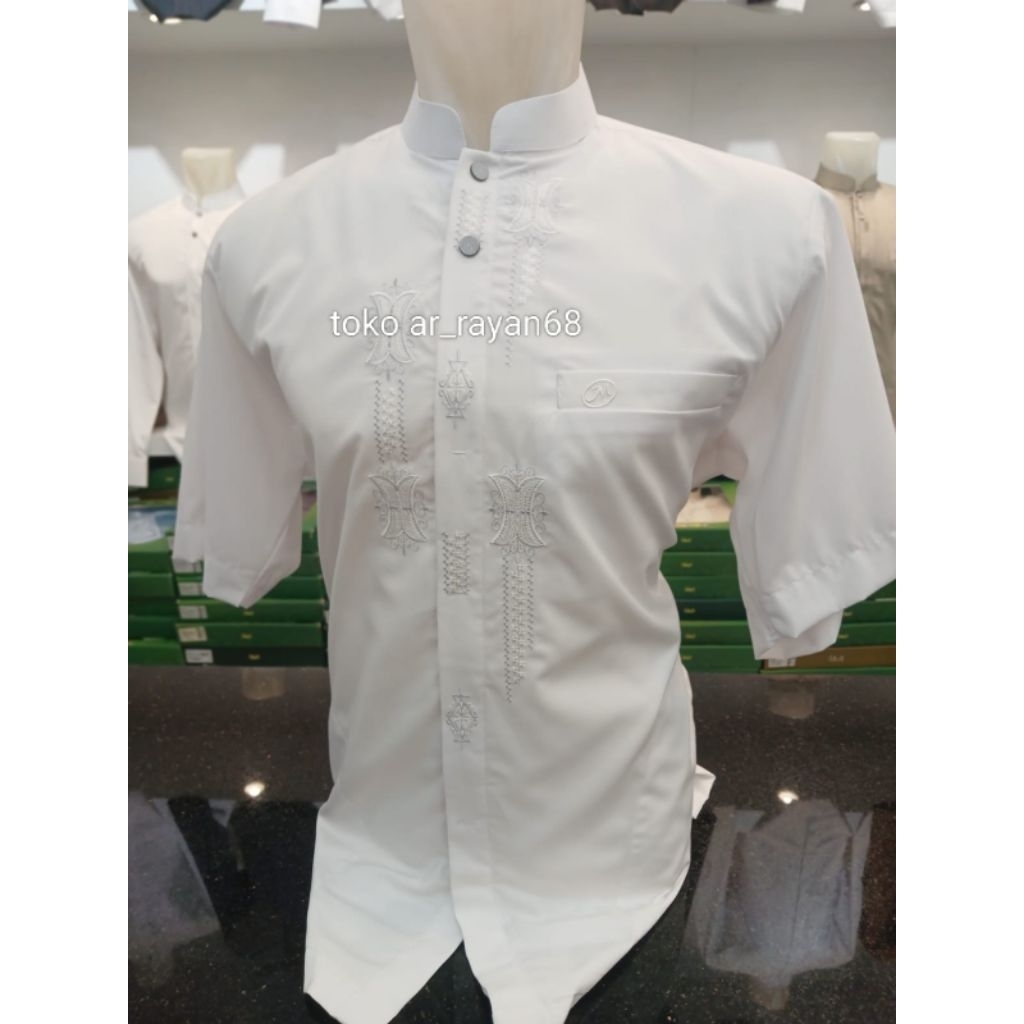 baju Koko almia pendek platinum 100% almia original