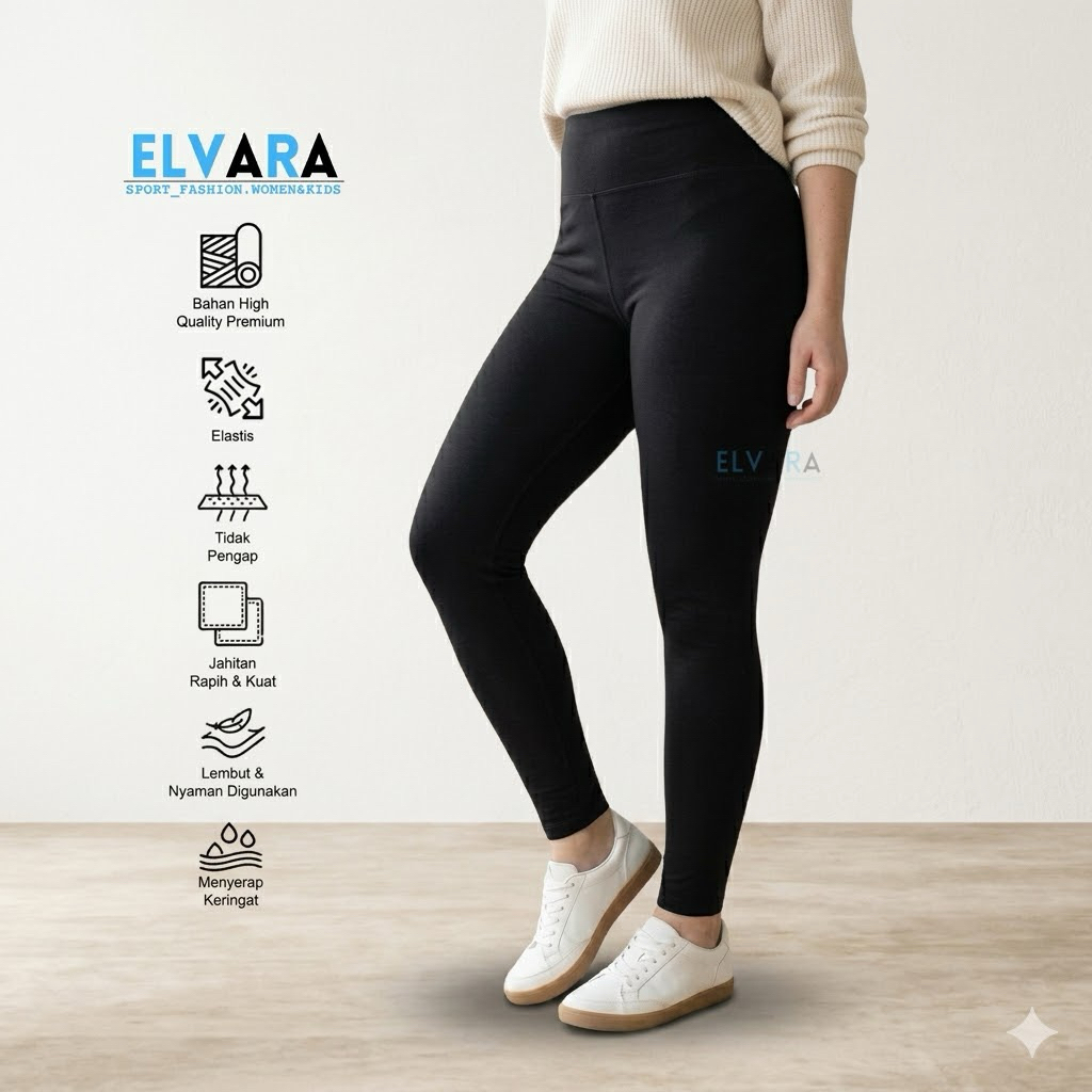 ELVARA Celana Lajing Sport/Daleman Dewasa Lembut Elastis