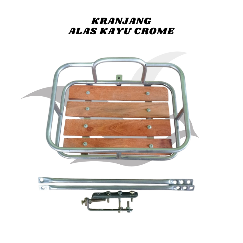 Keranjang Depan Kayu Sepeda Vintage Front Rack Federal Fixie Kommuter MTB Klasik Universal Aksesoris