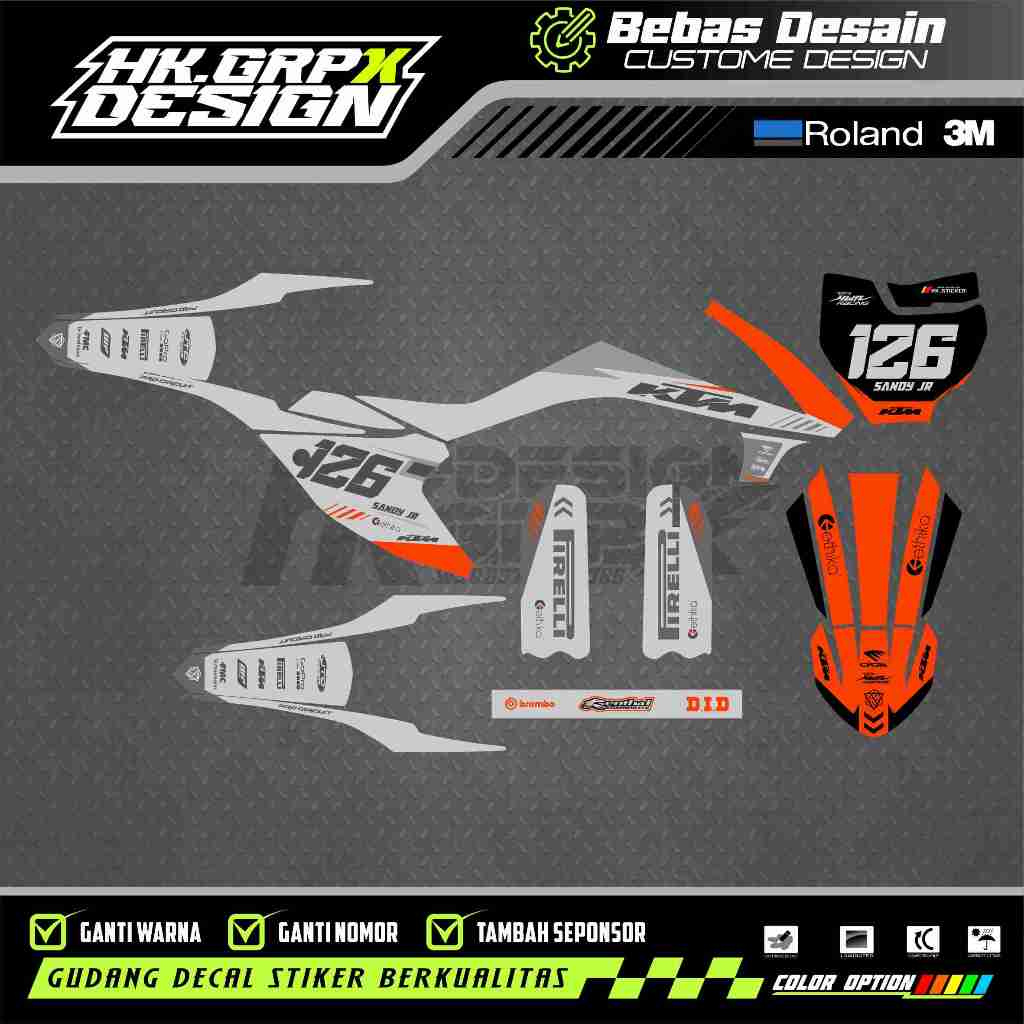 DECAL KTM 65 CC 2017 FREE CUSTOME DESIGN