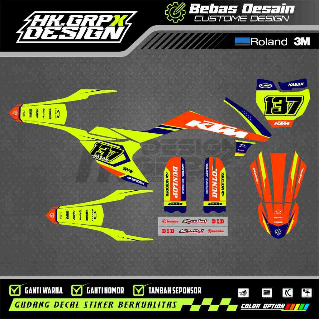 DECAL KTM 65 CC 2017 FREE CUSTOME DESIGN
