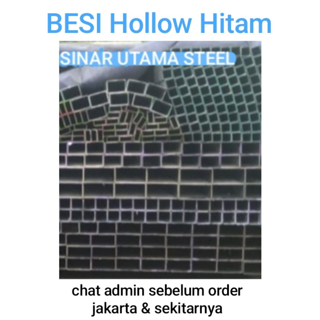 Besi Hollow 50 x 100 x 1,0mm / Besi Hollo Hitam 5 x 10 x 1,3mm / Besi Hollow Hitam 50 x 100 x 1,5mm 