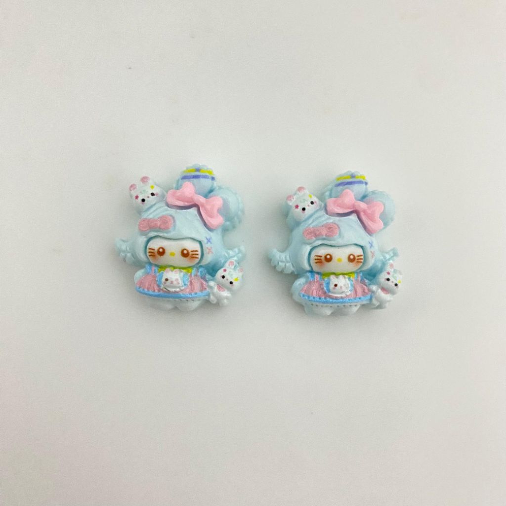 MAINAN ANAK CLAY 2D HK HELLO KITTY TOPENG KELINCI TOPI BEANIE BANDO LUCU RESIN