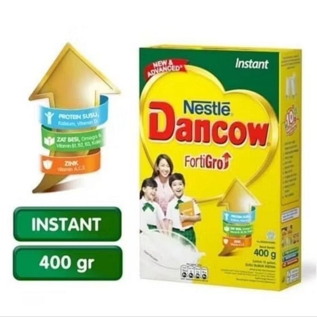Dancow Fortigro Susu Bubuk Instan 400gr Untuk Anak 3-12 Tahun