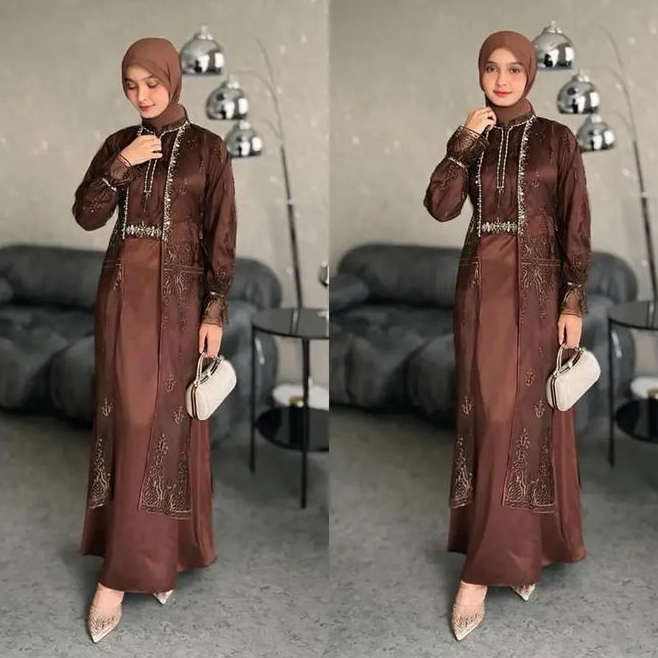 Gamis Lebaran Anisa Dress Terbaru Gamis Brokat Terlaris Maxy Bridesmaid Aestetic Kekinian