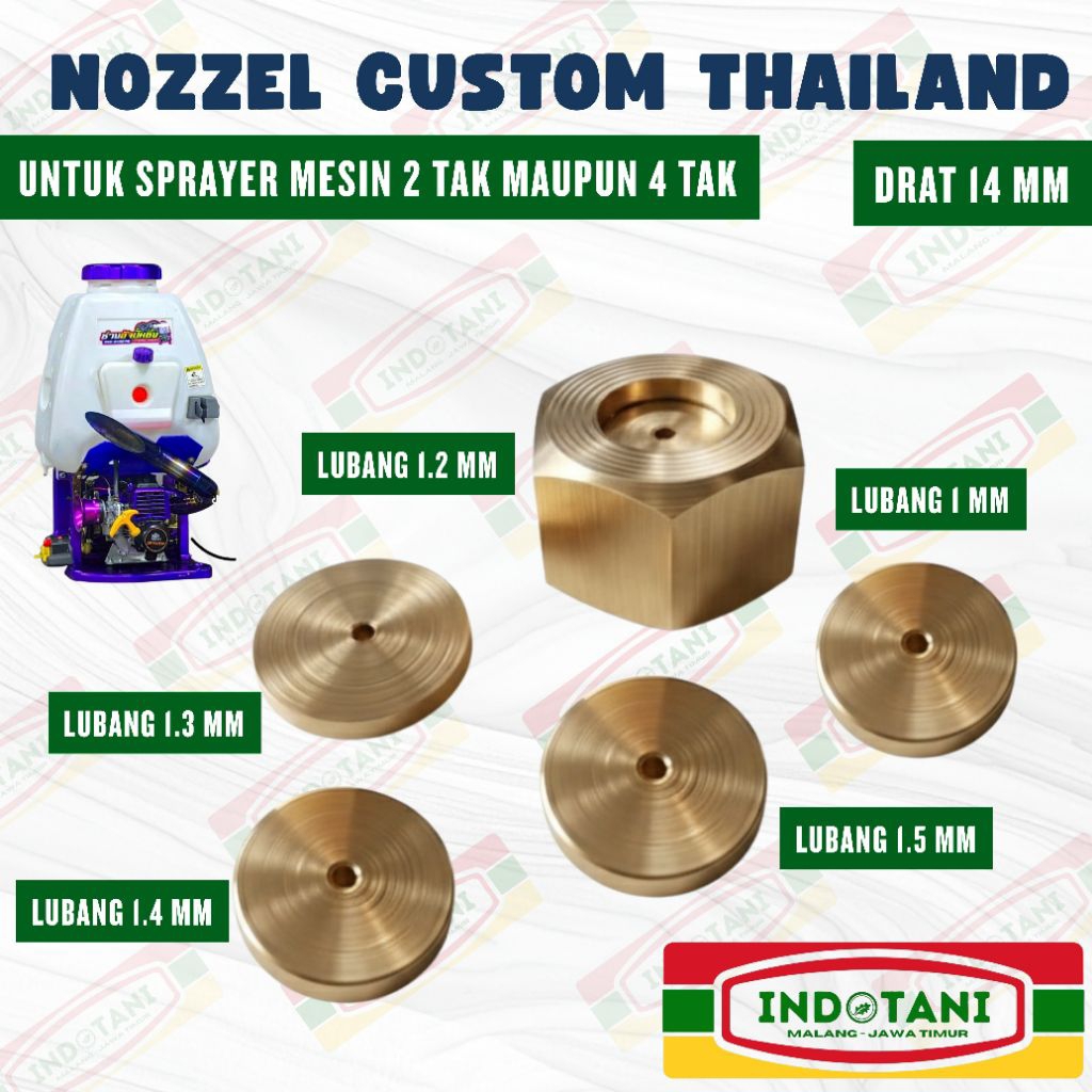 NOZZEL CUSTOM THAILAND / NOZZEL SPRAYER TU26 / NOZEL SPRAYER MESIN 2 TAK / NOZZEL RAKITAN THAILAND