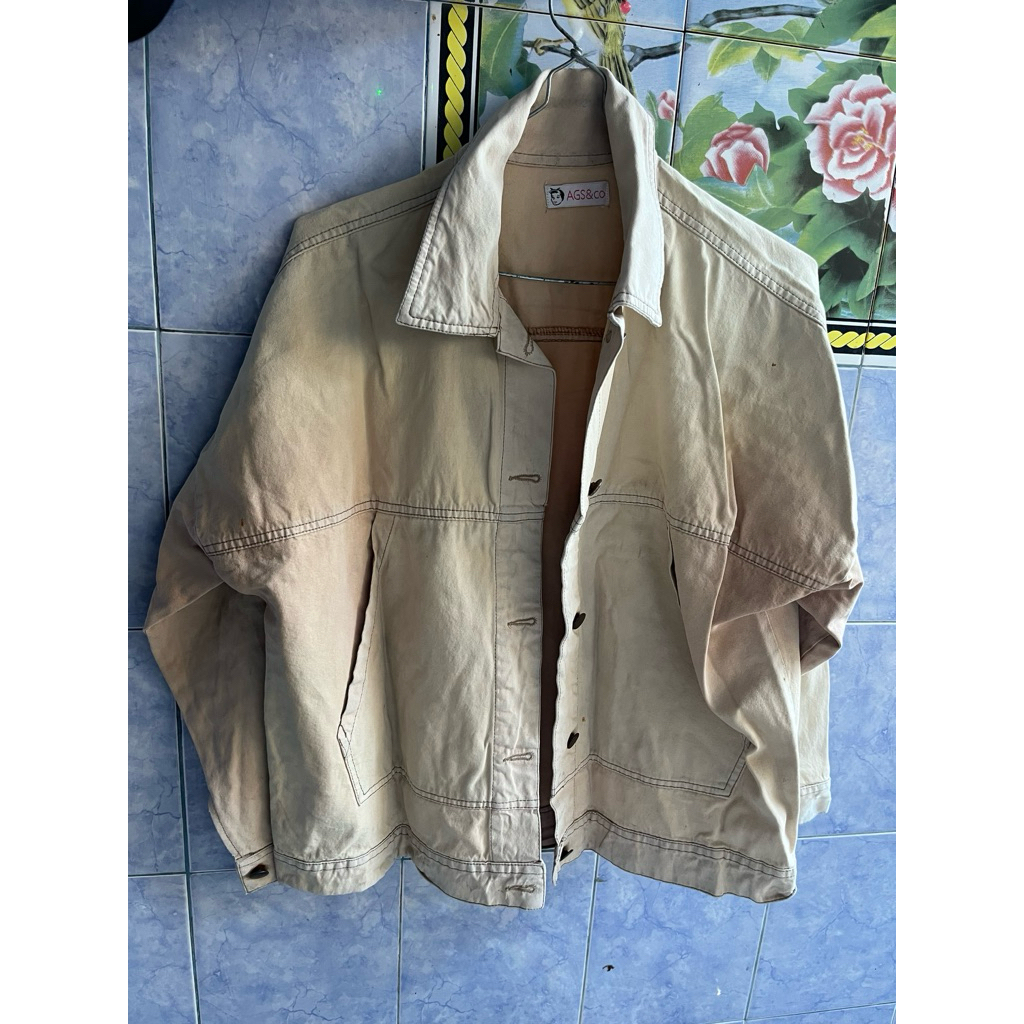 Jaket Jeans Coklat Premium