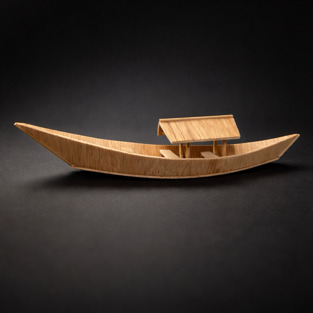 Miniatur Perahu Nelayan Prakarya Sekolah Dari Kayu