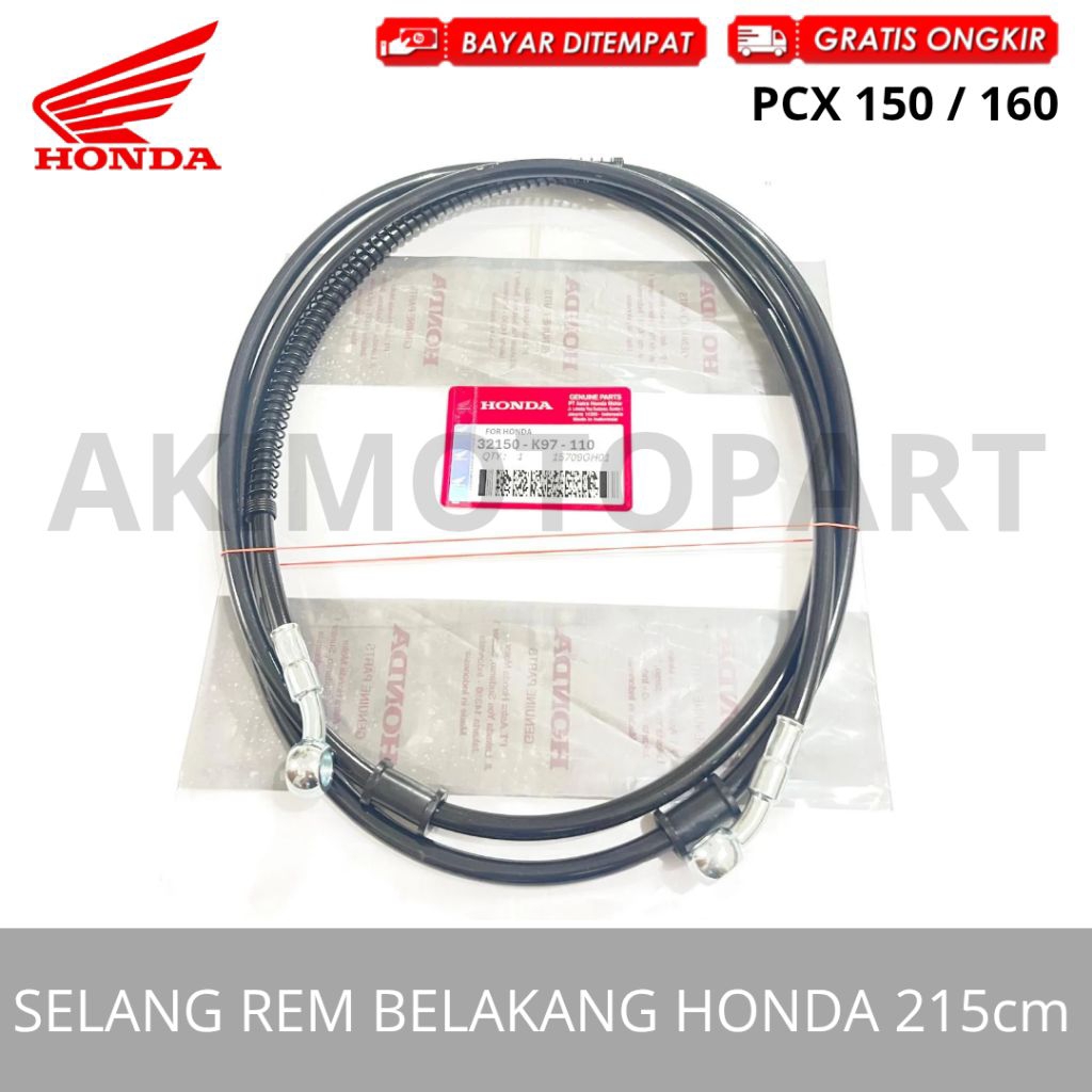 Selang Rem Cakram Honda 215cm Selang Rem Belakang PCX 150 PCX 160 VARIO 160 ABS