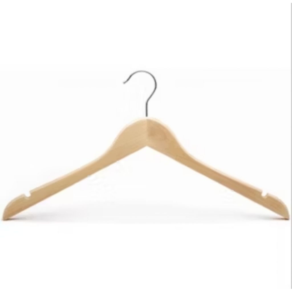 Hanger Kayu Aesthetic Bekas Layak Pakai Bahan Kayu Premium Minimalis