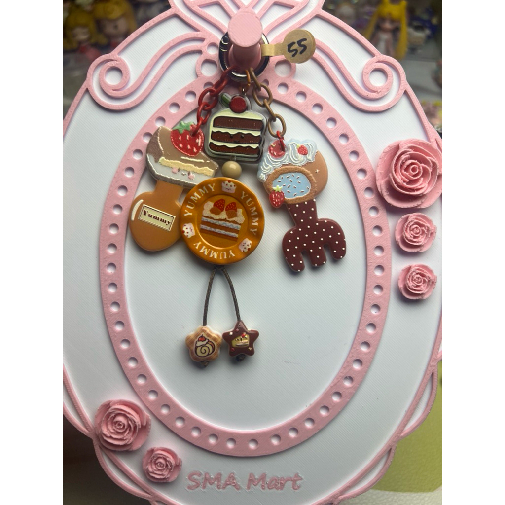 bagcharm/keychain/ganci tas/phonecharm/ gantungan hp tema makanan / kopi