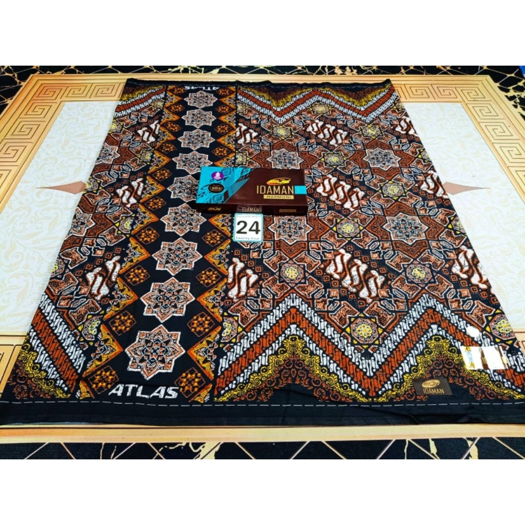 Sarung Atlas Idaman Gold Motif Batik dan Kembang | COD