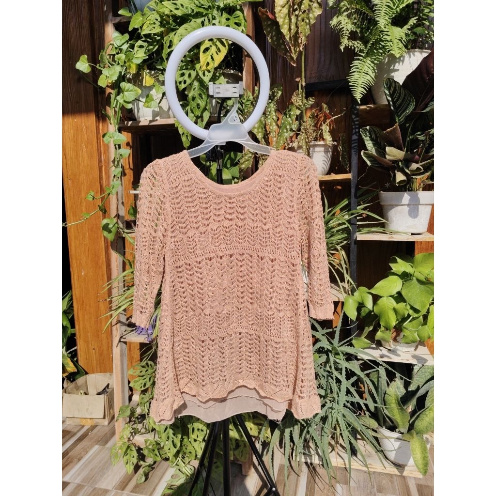 Brukat Baju Kondangan Caramel Knit Layer Set