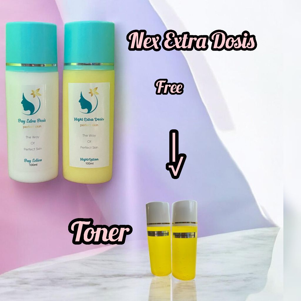 PAKET NED/ NIGH EXTRA DOSIS FREE TONER /PAKET WHITENING HEMAT /LOTION WHITENING