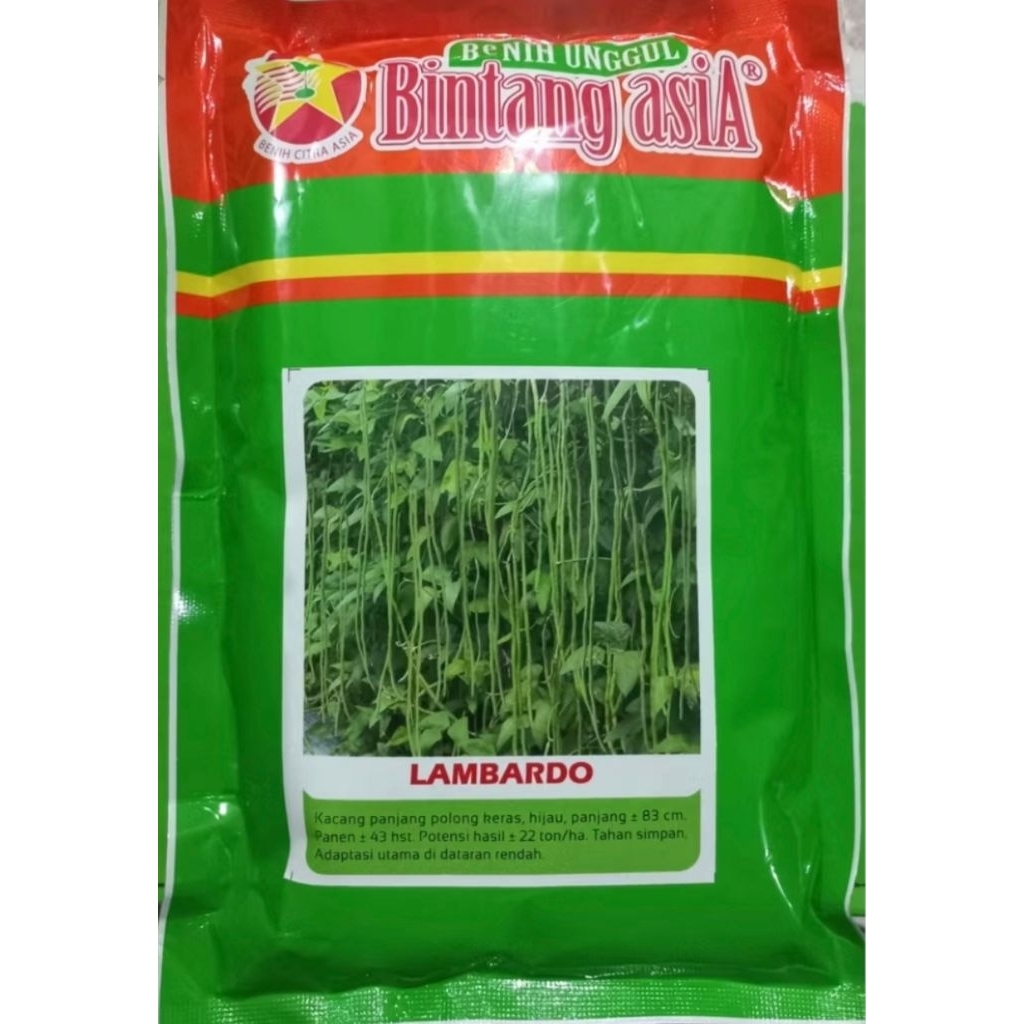 Benih kacang panjang LAMBARDO Kemasan 500 gr Bintang asia