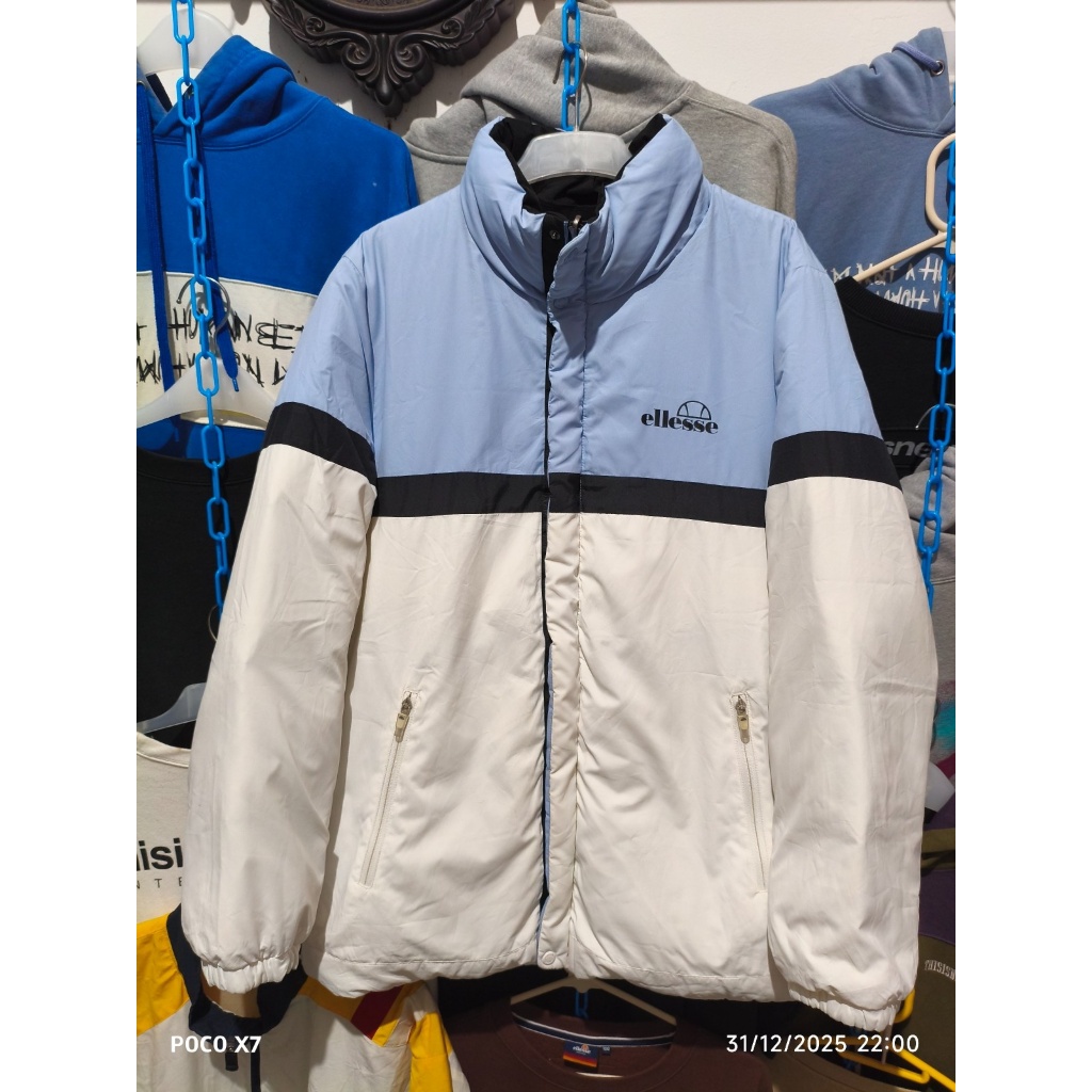 Jacket Winter Puffer Jaket Bulang Jaket Puffer Tebal Reversible ELLESSE Bulak Balik