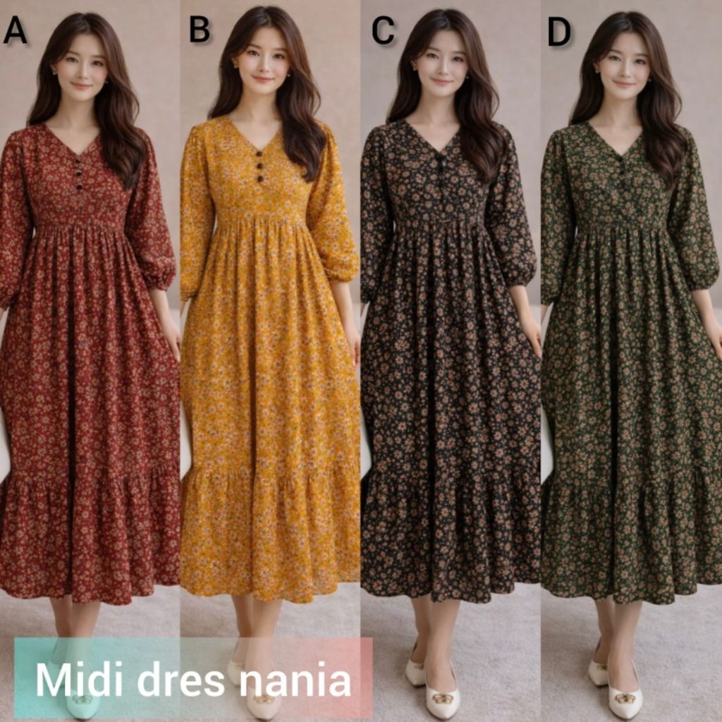 midi dress naniya