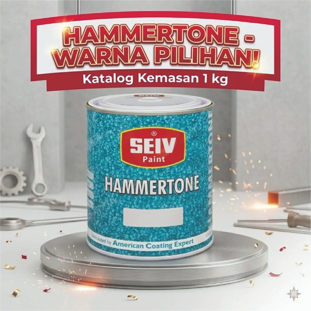 SEIV Hammertone 1 Kg - Cat Besi Tahan Panas Anti Karat Tekstur Palu Hammertone Paint