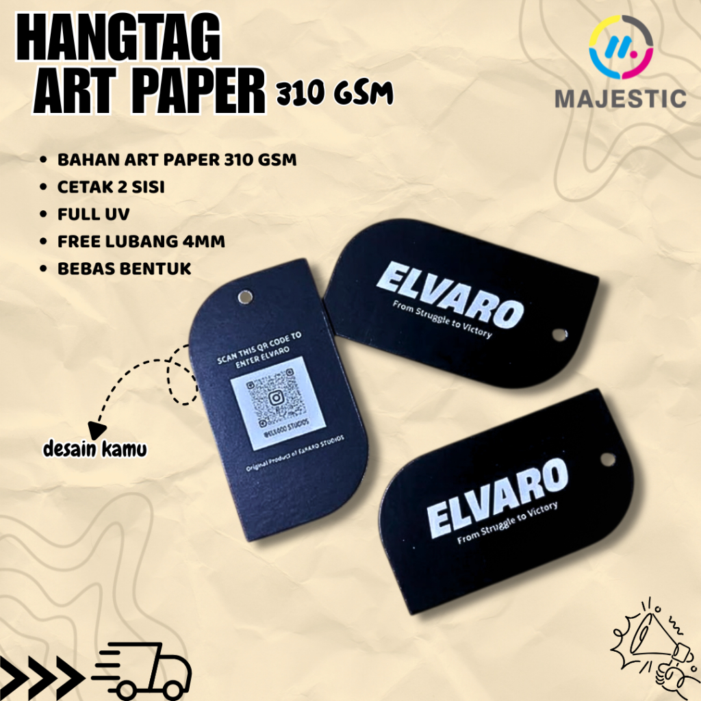 hangtag Ap 310 / tag nama / tag baju / hangtag premium tag tipis hangtag tipsi