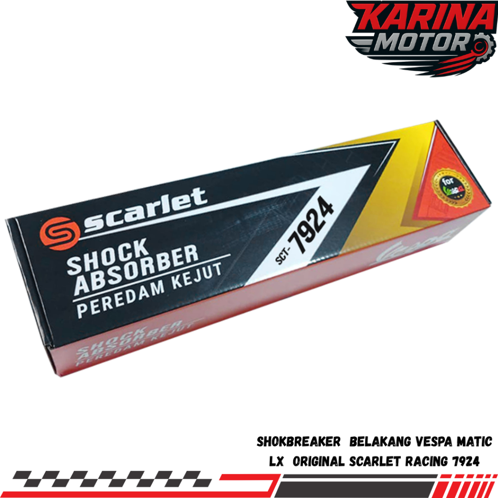 Shockbreaker Belakang Vespa Matic LX Non Tabung Klik Rebound Original Scarlet Racing 7924