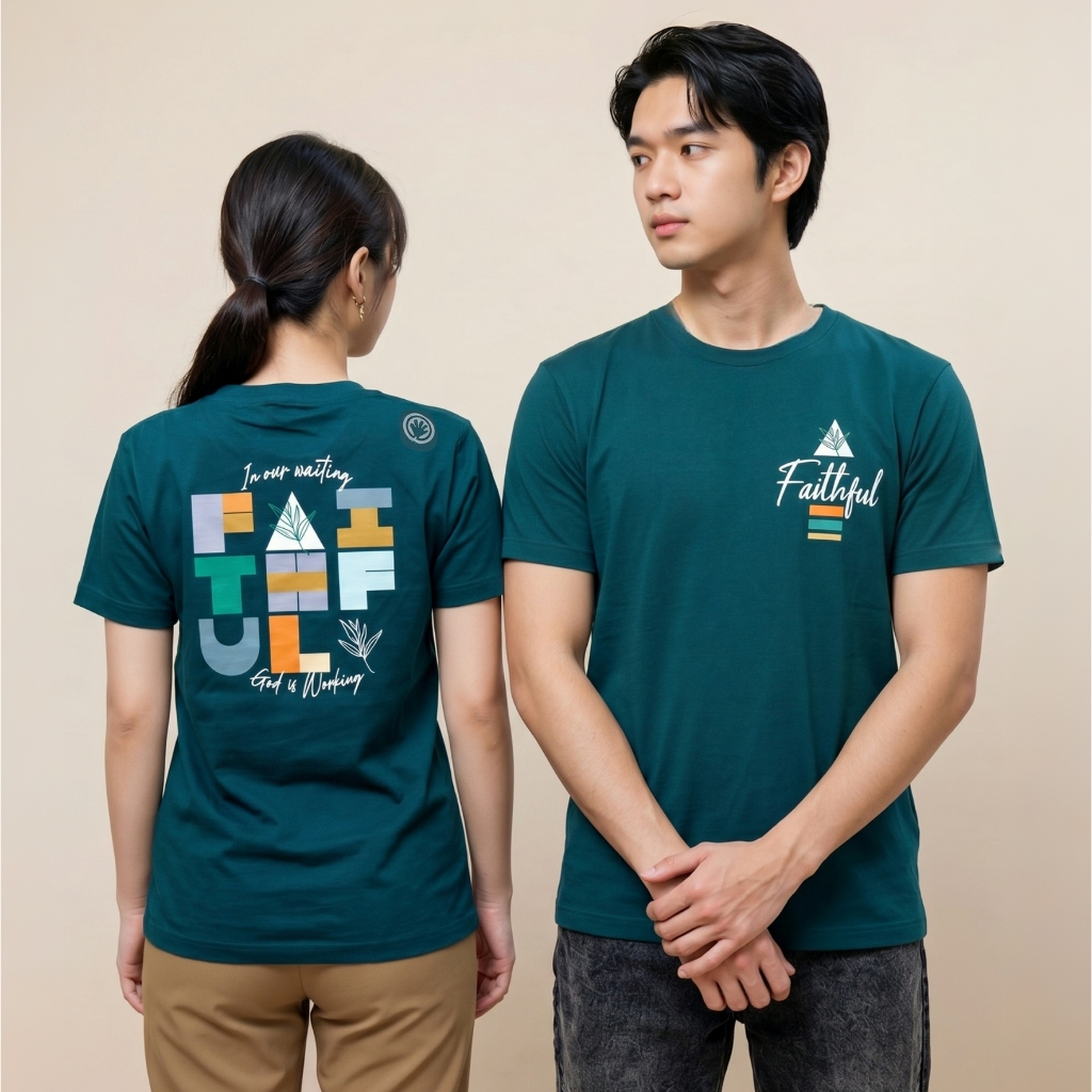KAOS HANDESIGN ROHANI OBLONG HIJAU FAITHFUL / CODE: FAITHFUL1