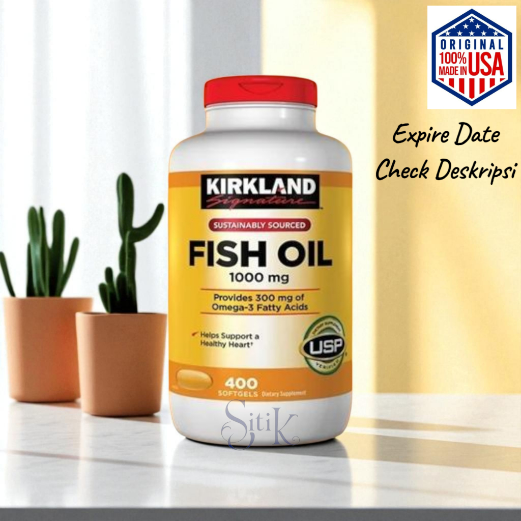 Kirkland Signature Fish Oil 1000mg 400 softgel (exp 09/2028)