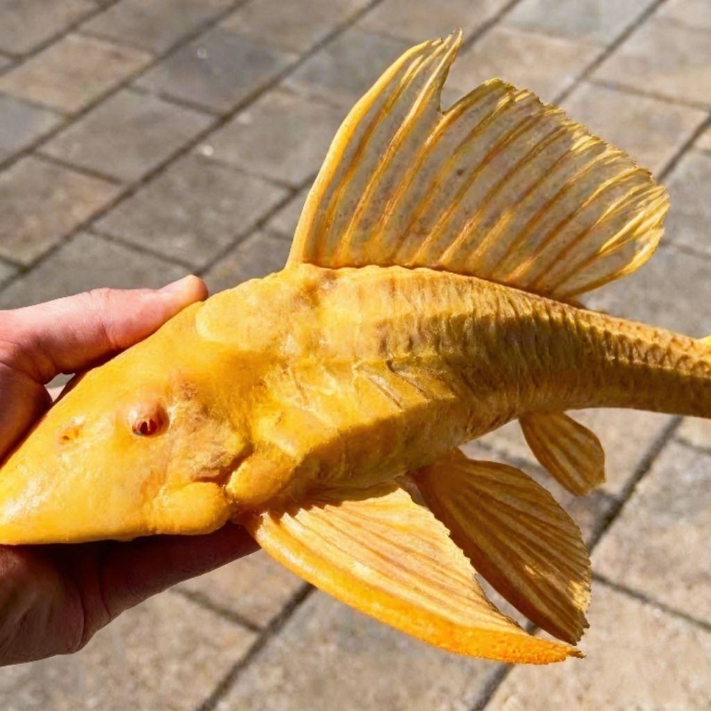 Pleco Gibicep L 083 Sapu Sapu Mentega Albino Mata Merah