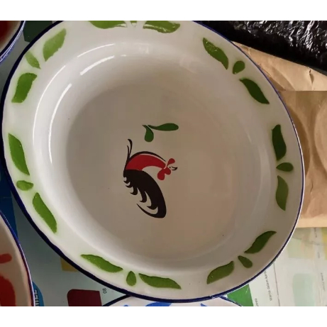 MURAH Piring Seng 22CM Piring Enamel / Piring Jadul-JAGO