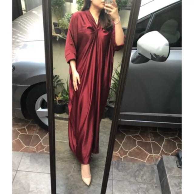 Long dress inner kaftan / dress satin premium / kaftan lebaran / gamis kaftan jumbo / fashion wanita