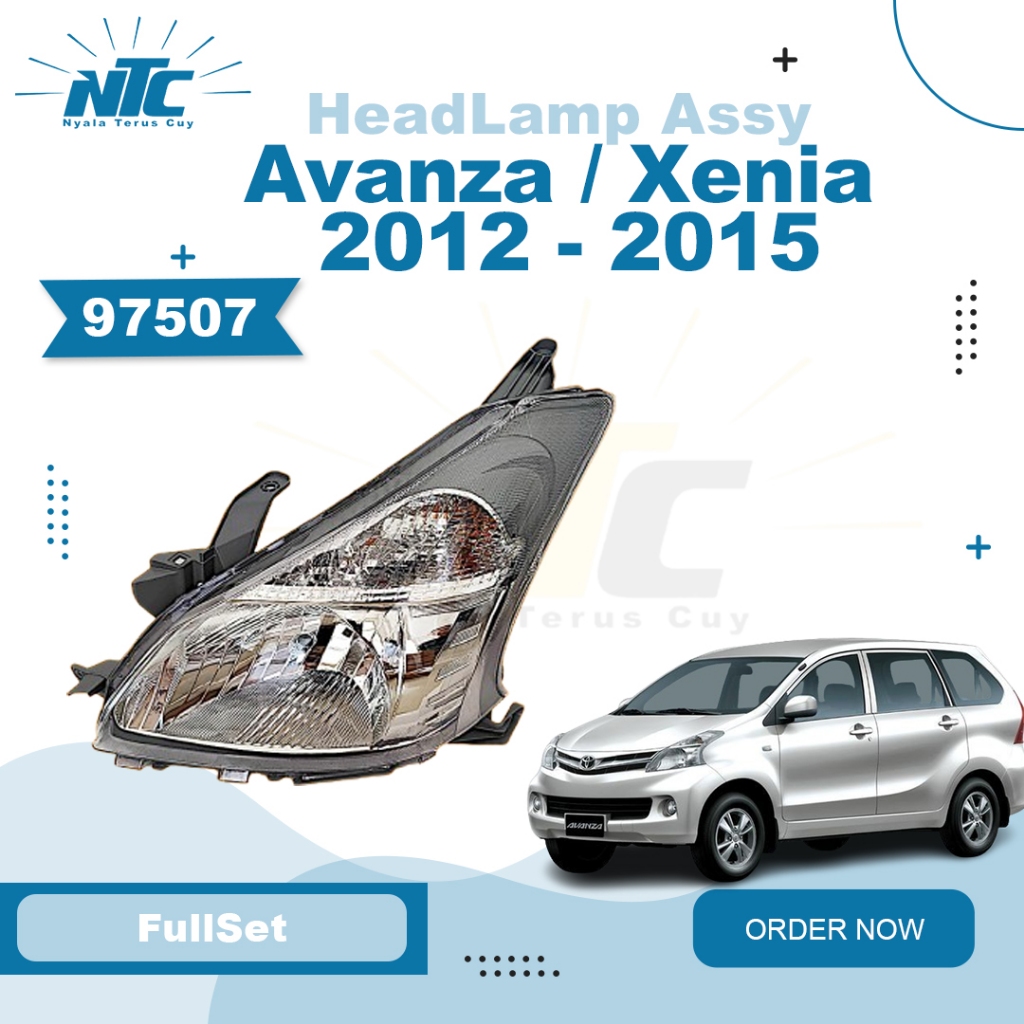97507-HEADLAMP ASSY LAMPU DEPAN UTAMA AVANZA/XENIA 2012 2013 2014