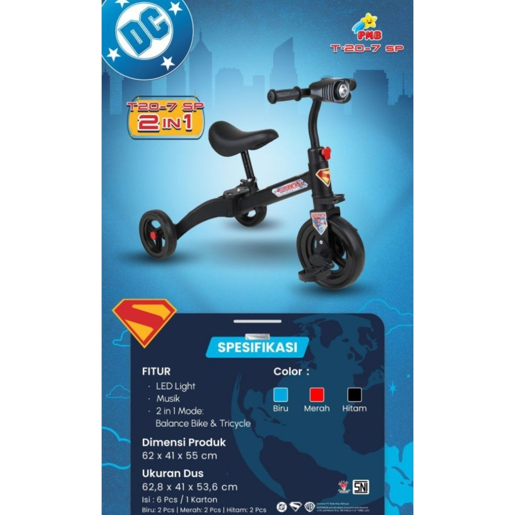 Sepeda Roda Tiga Iora Tricycle T20-7 PMB Toys Iora T20 7SP
