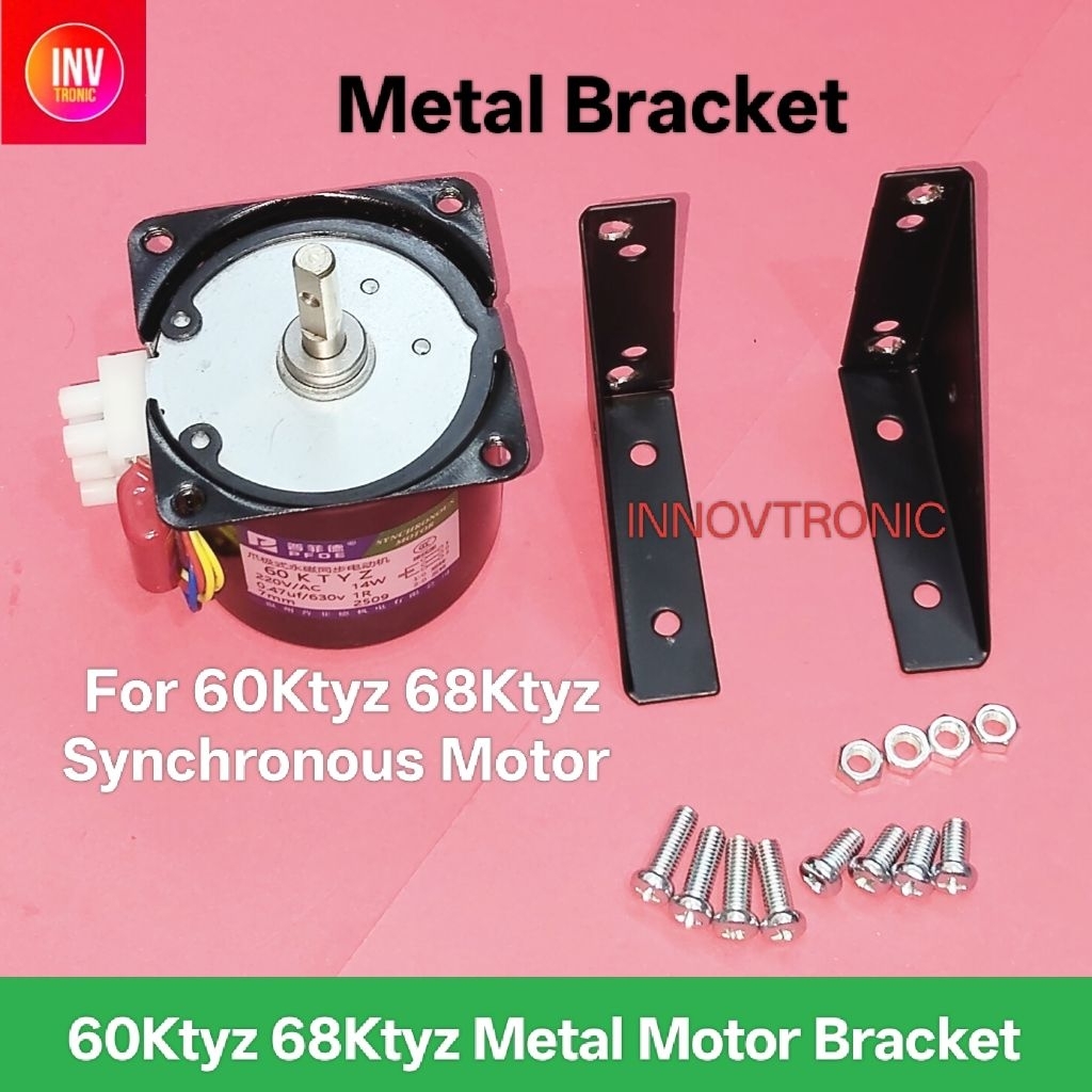 50Ktyz 60Ktyz 68Ktyz Iron Braket Bracket Dudukan Holder Synchronous Motor 2 Sisi