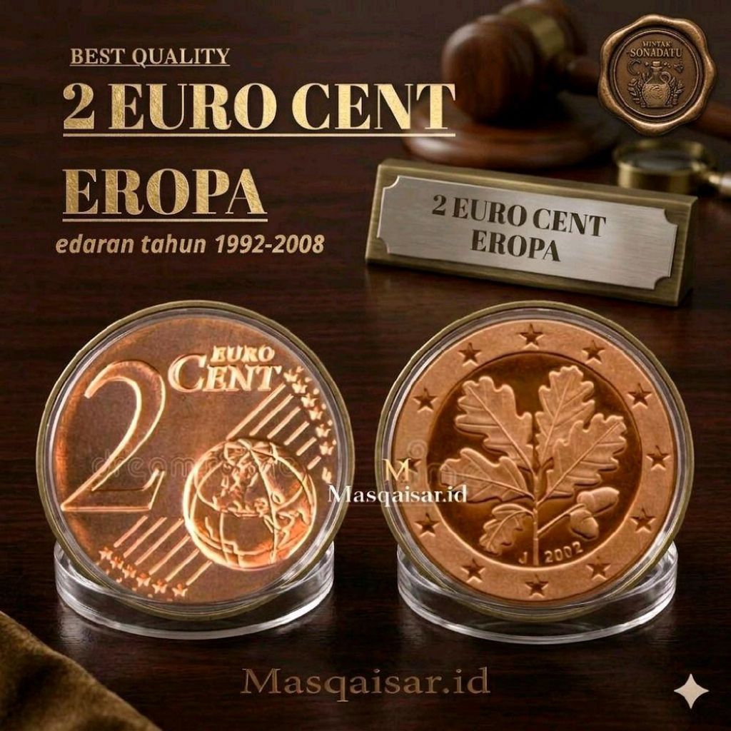 Koin 2 Euro Cent Eropa Edaran Tahun 1992-2008 Kualitas Terbaik untuk Kolektor