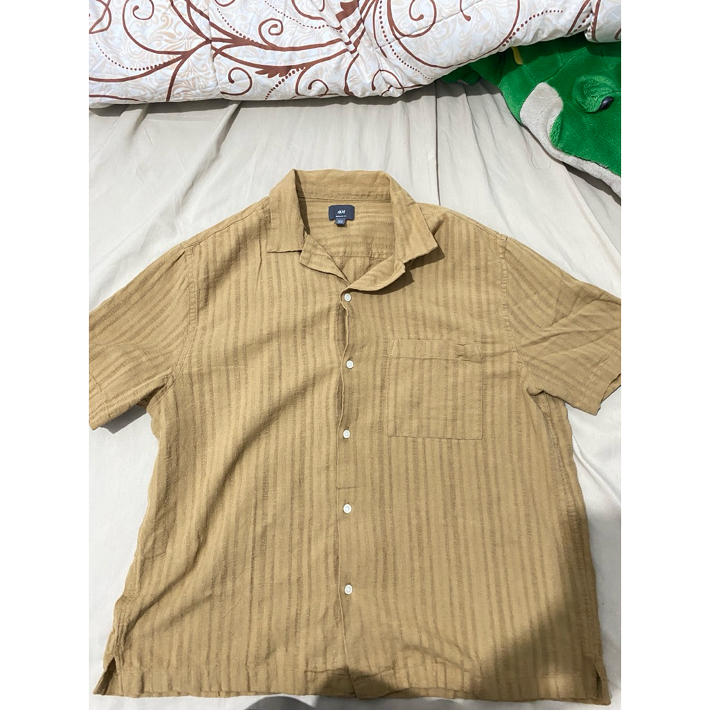 H&M Kemeja Salur Mustard